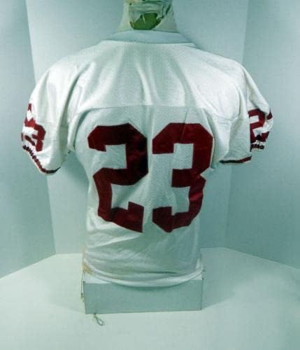 1995. San Francisco 49ers Marquez Papa 23 Igra izdana White Jersey 44 DP30186 - Nepotpisana NFL igra korištena dresova