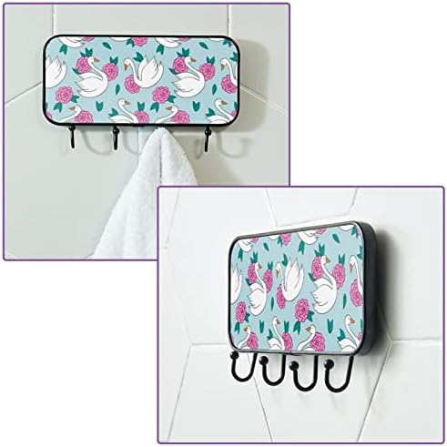 Držač ručnika zidni stalak za ručnike za ručnike dekor kupaonica za ogrtač odjeća labud plavi uzorak kupatila ručnik za ručnik organ