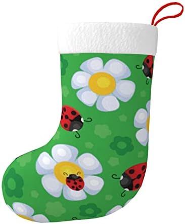 Augesterno božićne čarape Suncokret Zelena životinja dvostrani kamin viseće čarape