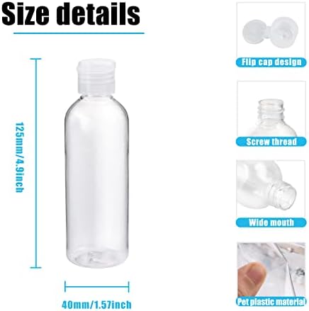 6 PCS 100ml/3,4oz prazne putničke boce s plastičnim bocama za cijepanje poklopca spremnik za losion šampon sapun za toaletne potrepštine