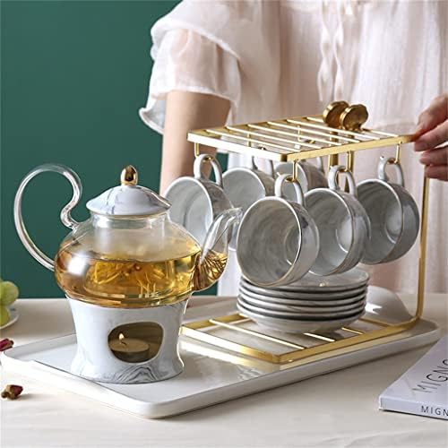 n/a nordijski stil kuhani voćni čaj čaj čaj čaša čajnik cvjetni čajnik engleski popodnevni čaj set staklena svijeća grijanje