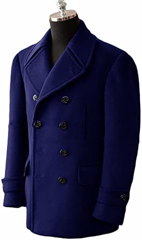 Muški vuneni kaput zima crni dvostruki dvostruki kaput dugi kaput casual modni zgodni kaput