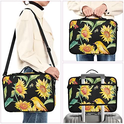 Innewgogo akvarel suncokret ptica kozmetička torba za žene putopis toaletne vrećice s ručkama naramenica za šminkanje torba o organizatoru