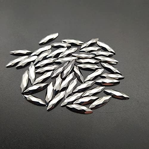100 pcs/pakiranje kristala Dijamantni kamen za nokte Black Dizajn Stakleni rhinestones za umjetničke ukrase 3D noktiju -