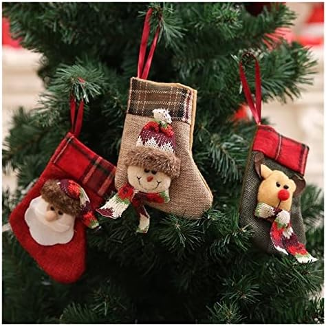 Deflab čarape Božićne ukrase, Old Man jelena s jednim glavama čarape za ukrase za božićne drvce, dječji pokloni božićne čarape
