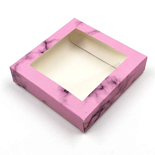 ; Novi 50pcs veleprodaja papirna kutija za pakiranje trepavica kutija za pakiranje trepavica mramorni dizajn za 10mm - 25mm mink trepavica