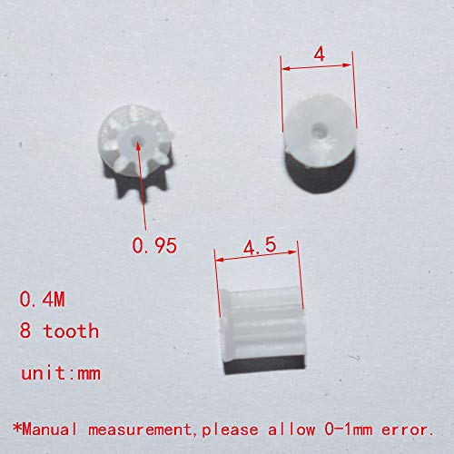 Prijenos snage 81 m 0,4 m 8 zuba rupa 1 mm Promjer 4 mm Model motora zupčanika pribor plastični zupčanik 10 kom / lot -