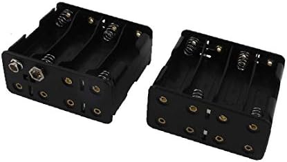 Dvostrani oprugom torbica-držač za baterije X-DRIE na 8 x 1,5 v AA, 2 kom.(Caja de soporte de baterías AA de doble lado con carga na