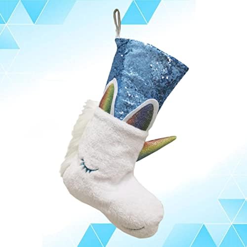 Artibetter 3 PCS Kućni privjesak smiješni poklon slatkiš božićne plave čarape čarape Slitter Party Store Trgovina čarapa Djeca simpatična