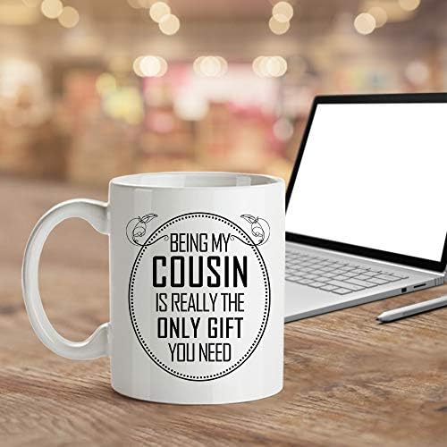 Biti moj rođak zaista je jedini dar koji vam treba - šalica za kavu Najbolji rođendan blagdanski božićni dan dar za muškarce i obitelj