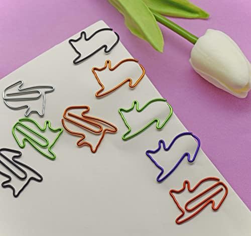 Hiqin Slatki papirni isječci u raznim bojama, isječci za papir u obliku mačke, zabavni Office Opssing Pokloni za žene učitelje učitelja