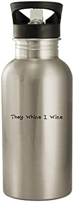 Knick Knack Pokloni Oni cvile I vino - 20oz od nehrđajućeg čelika Vanjska boca vode, srebrna