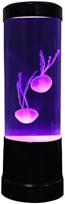 & - Okrugla svjetiljka za akvarij s pravim meduzama - 7 boja za postavljanje raspoloženja akvarija s meduzama - Dekoracija akvarija