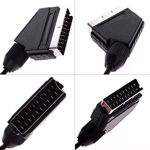 Phoncoo 1,8 M, A / V TV Video Scart RGB Kabel 21-pinski utikač Euro scart Kabel Kabel za SNES, Nintendo Gamecube i N64 konzole