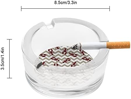 Jastozi i valovi okrugli stakleni pepeljari držač za cigarete slučaj slatka ladica za pušenje pepela