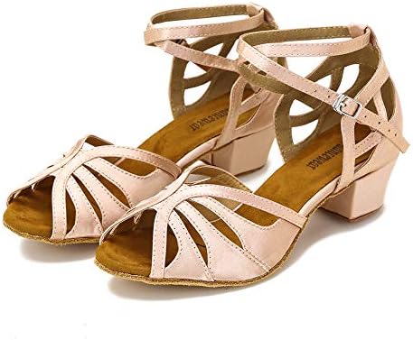 Ttdancewear plesne cipele za žene plesne cipele s niskom potpeticom salsa latino vježbanje plesne cipele kubanske potpetice 1,5 inča