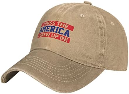 Američka američka zastava nedostaje mi Amerika, odrasla sam u šeširu da tata hat bejzbol kapu za muškarce, žene podesivi bejzbol šeširi