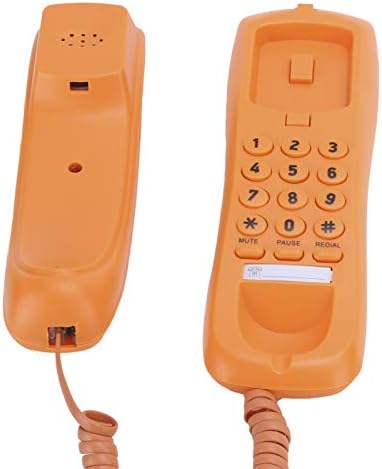 VbestLife KX T628 kućni ured narančaste, mini lanldine telefonske prijenosne telefone s jednim linijom za kuće za kuće, urede, tvrtke,